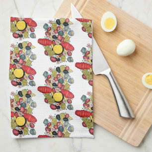 New England Clams Lobster Clambake Seafood Dinner Geschirrtuch