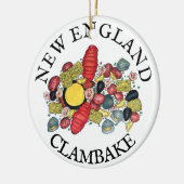 New England Clams Lobster Clambake Seafood Dinner Keramik Ornament (Links)