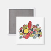 New England Clams Lobster Clambake Seafood Dinner Magnet (Vorderseite/Rückseite)