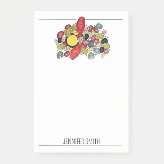 New England Clams Lobster Clambake Seafood Dinner Post-it Klebezettel (Vorderseite)