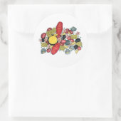 New England Clams Lobster Clambake Seafood Dinner Runder Aufkleber (Tasche)