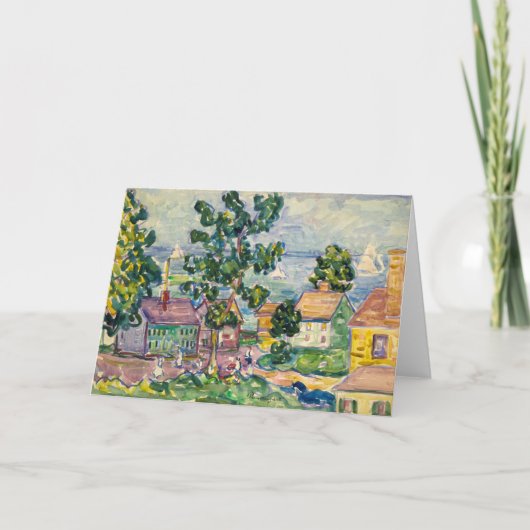 New England Coastal Village | Maurice Prendergast Karte (Vorderseite)