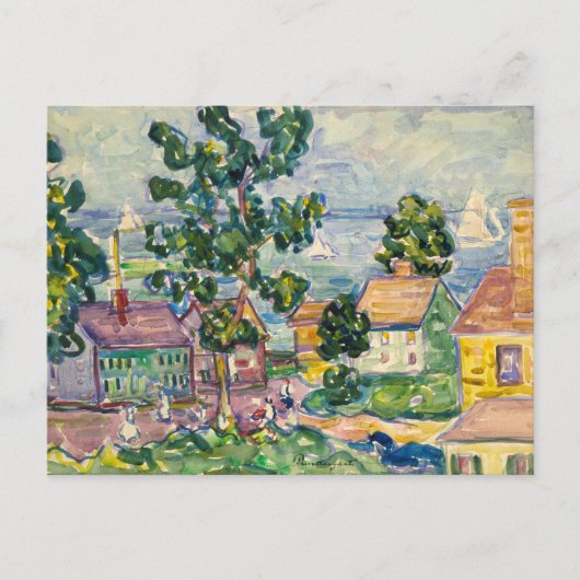 New England Coastal Village | Maurice Prendergast Postkarte (Vorderseite)