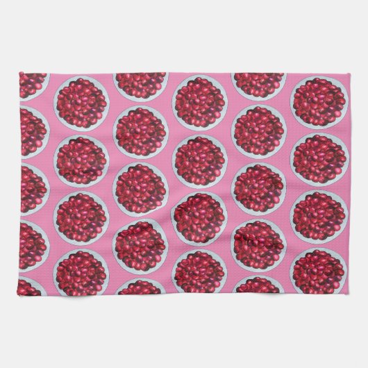 New England Cranberries Cranberry Bog Berries Geschirrtuch (Horizontal)