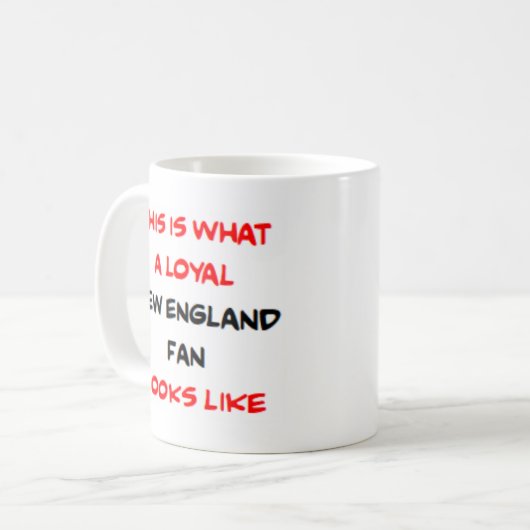 new england fan, loyal kaffeetasse (Vorderseite Links)