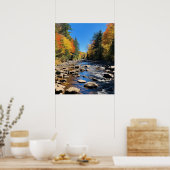 New England farbenprächtige Landschaft Poster (Küche)