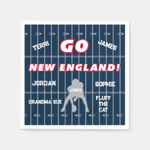 New England Football Fan Paper Napkin Serviette
