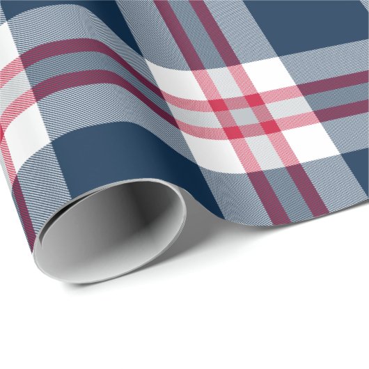 New England Football Kariert Wrapping Paper Geschenkpapier (Rolleneckpunkt)