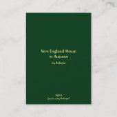 New England House - ATC Card Herbst Visitenkarte (Rückseite)