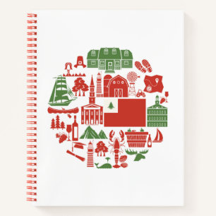 New England Icons Notizblock