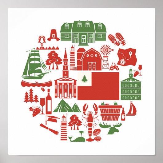 New England Icons Poster (Vorne)