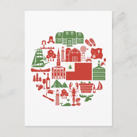 New England Icons Postkarte (Vorderseite)