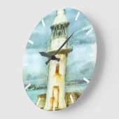 New England Lighthouse Große Wanduhr (Winkel)