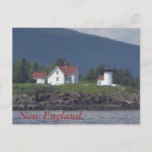 New England Lighthouse Postkarte (Vorderseite)