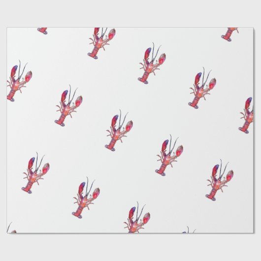 New England Lobster Gift Wrap Geschenkpapier (Flach)