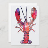 New England Lobster Note Card (Blank Inside) Dankeskarte (Vorne/Hinten)