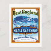 New England Maple Sap Syrup Ad Postkarte (Vorderseite)