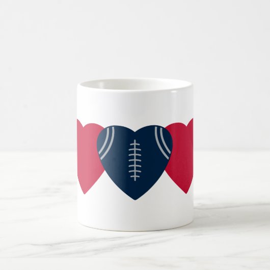 New England Patriots Football Heart Design Kaffeetasse (Mittel)