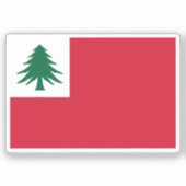New England Pine Tree Flag Aufkleber (Vorderseite)