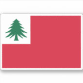 New England Pine Tree Flag Aufkleber (Vorderseite)
