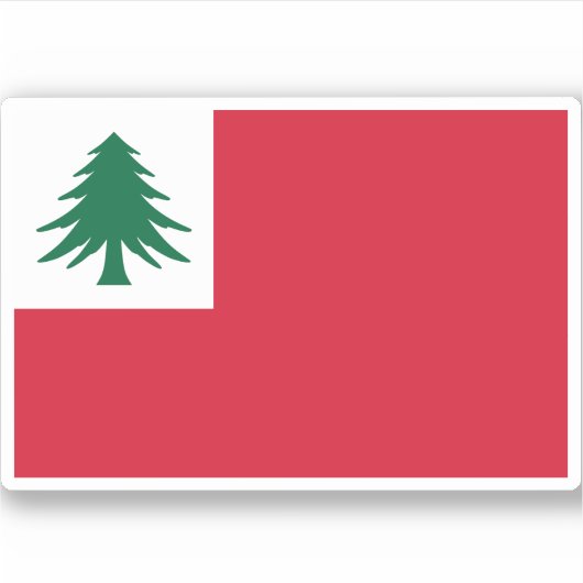 New England Pine Tree Flag Aufkleber (Vorderseite)