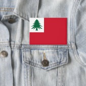 New England Pine Tree Flag Button (Insitu)