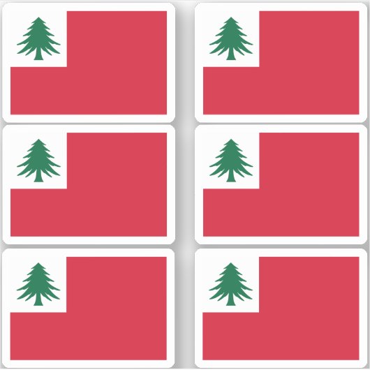 New England Pine Tree Flag Sticker Pack (Vorderseite)