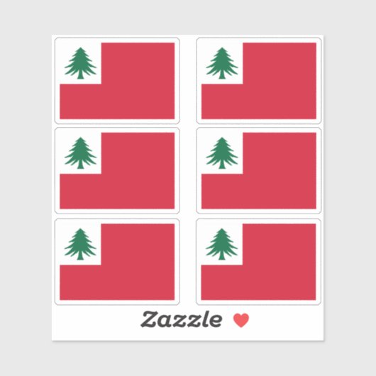 New England Pine Tree Flag Sticker Pack (Blatt)