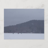 New England Pond Hockey Postkarte (Vorderseite)