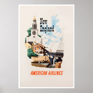 New England Poster Bern Hill Kunst Amerikanische R