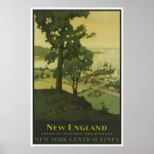 New England Poster Reise Kunst New York Central