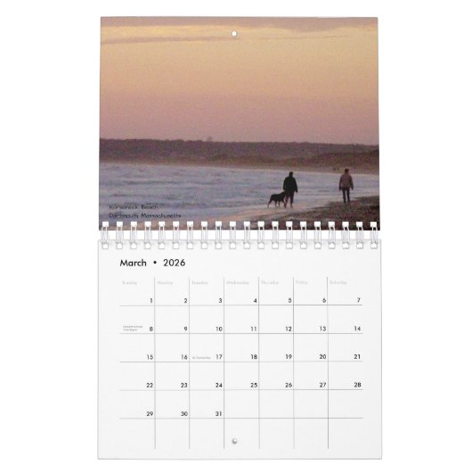 New England Seasons Kalender (Mär 2026)