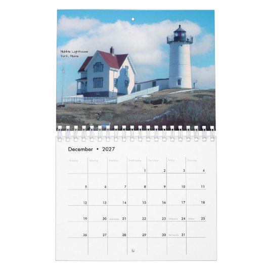 New England Seasons Kalender (Dez 2027)