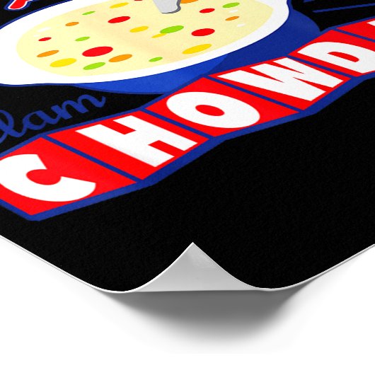 New England Style Clam Chowder  Poster (Ecke)