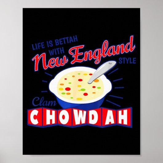 New England Style Clam Chowder Poster (Vorne)
