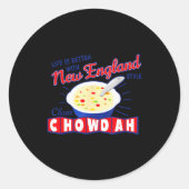 New England Style Clam Chowder Runder Aufkleber (Vorderseite)