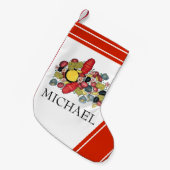 New England Summer Clambake Seafood Dinner Food Kleiner Weihnachtsstrumpf (Vorderansicht (hängend))