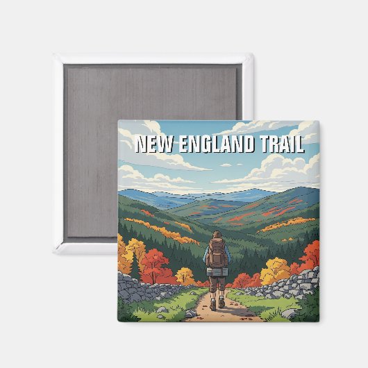 New England Travel Magnet (Vorderseite/Rückseite)