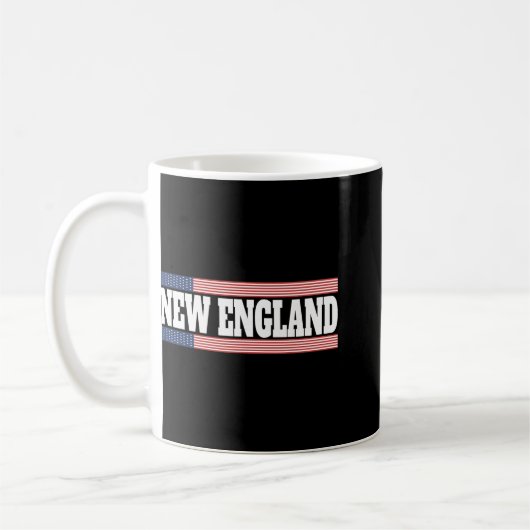 New England Usa Flag Patriotic State Varsity New E Kaffeetasse (Links)