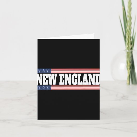 New England Usa Flag Patriotic State Varsity New E Karte (Vorderseite)