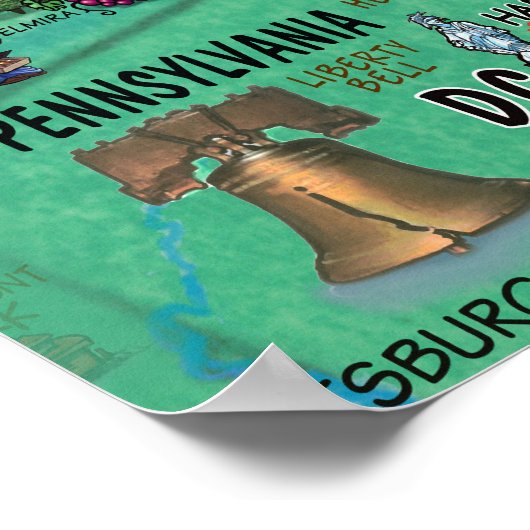 New England USA Poster (Ecke)