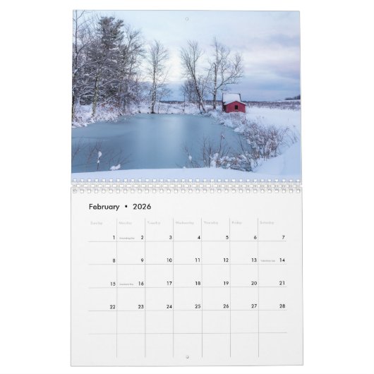 New England Views 2024 Calendar Kalender (Feb 2026)