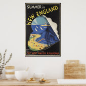 New England Vintage Travel Poster Ad Retro Prints (Küche)
