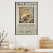 New England Vintage Travel Poster Ad Retro Prints (Küche)