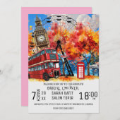 New England Watercolor Einladung TEMPLATE, East C (Vorne/Hinten)