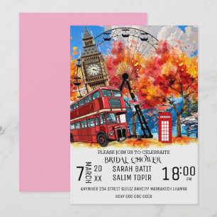 New England Watercolor Einladung TEMPLATE, East C