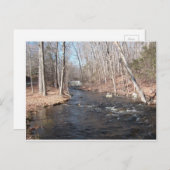 New England waterfall postcard Postkarte (Vorne/Hinten)