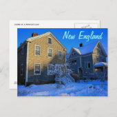 New England Winter Postcard Postkarte (Vorne/Hinten)