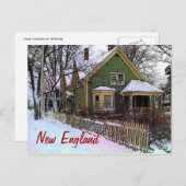 New England Winter Postcard Postkarte (Vorne/Hinten)