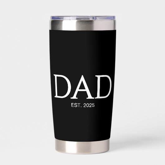 New Father Gift Dad Established  Thermobecher (Vorderseite)